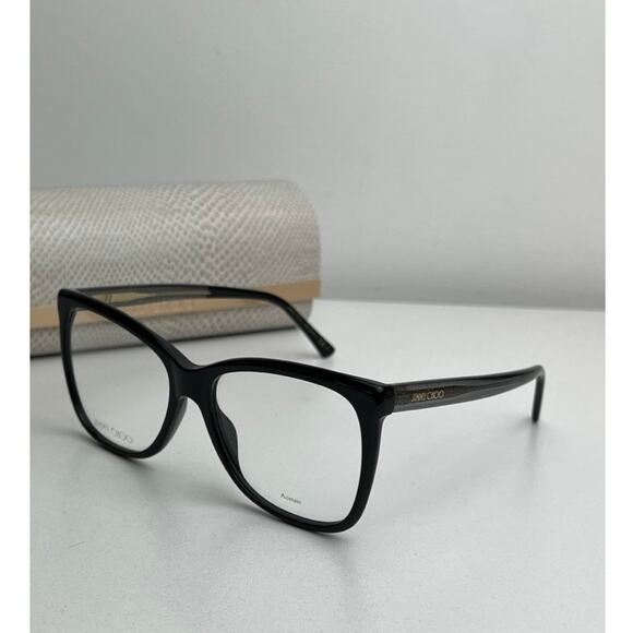 NEW Jimmy Choo JC362 Oversized Black Eyeglasses Frames - Picture 1 of 7